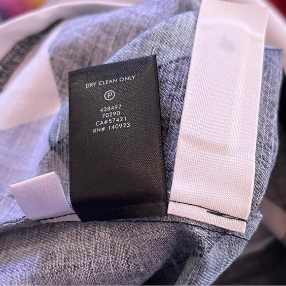 Ann Taylor Checkered Linen Cotton Sleeveless Top Black Combo SP NWOT - Picture 6 of 6